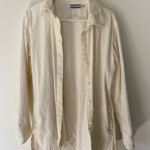 Off-White Corduroy Button Up